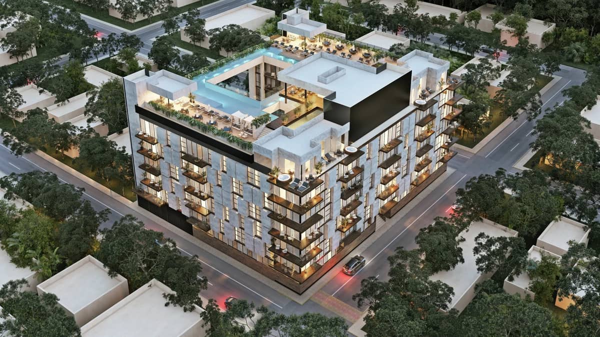 Presale high-End condos | Rooftop overlooking the Sacred Tree & Panoramic Bar | Playa del Carmen - Downtown